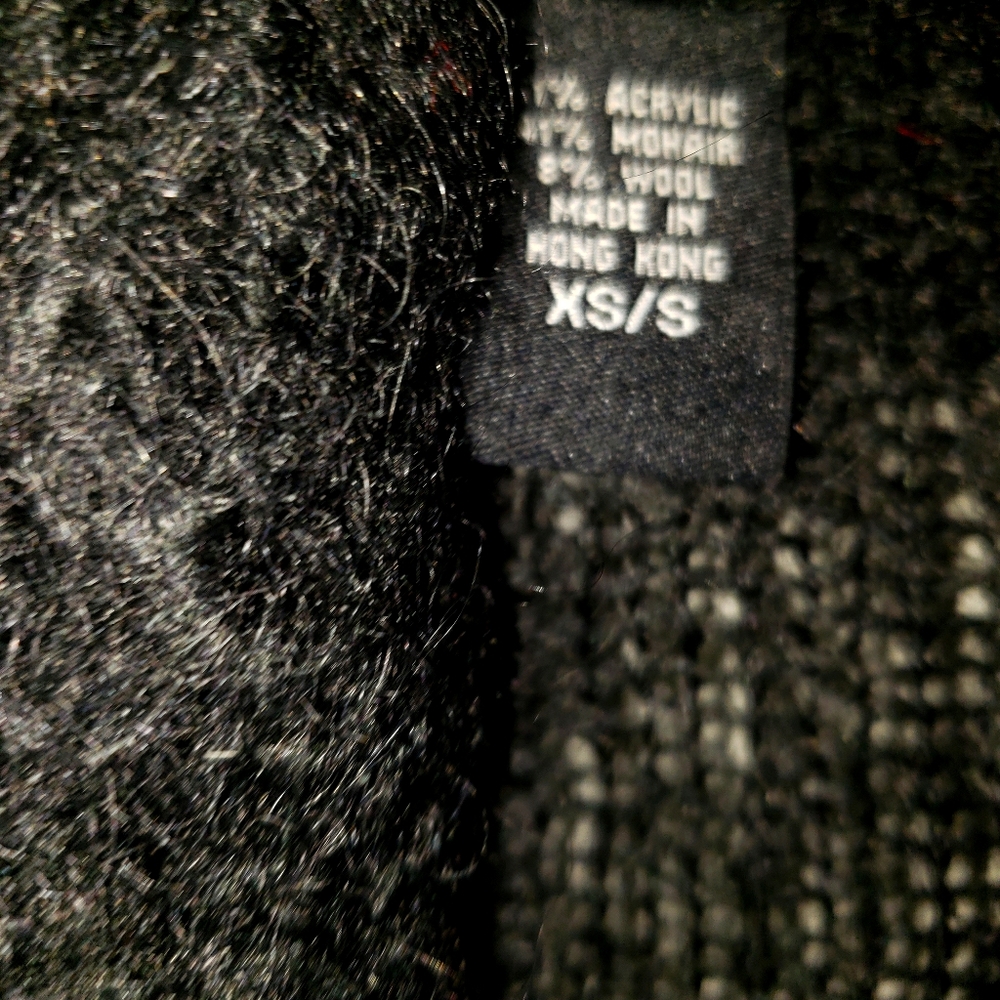 Mohair, wool 3/4 baggy sleeve sweater. Adorable
